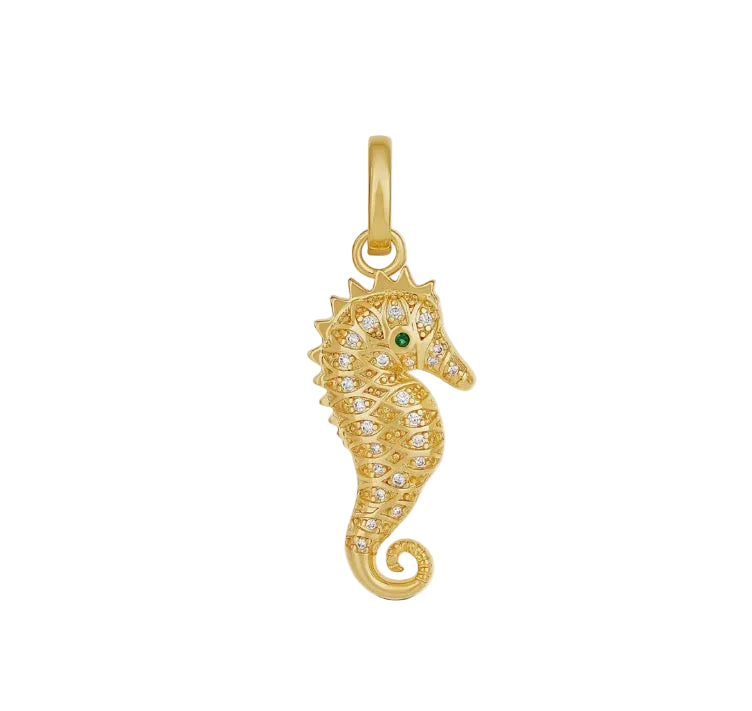 Golden Seahorse Pendant