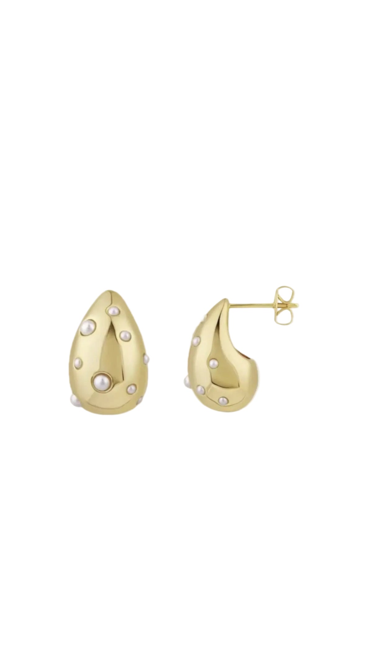 Teardrop stud earrings