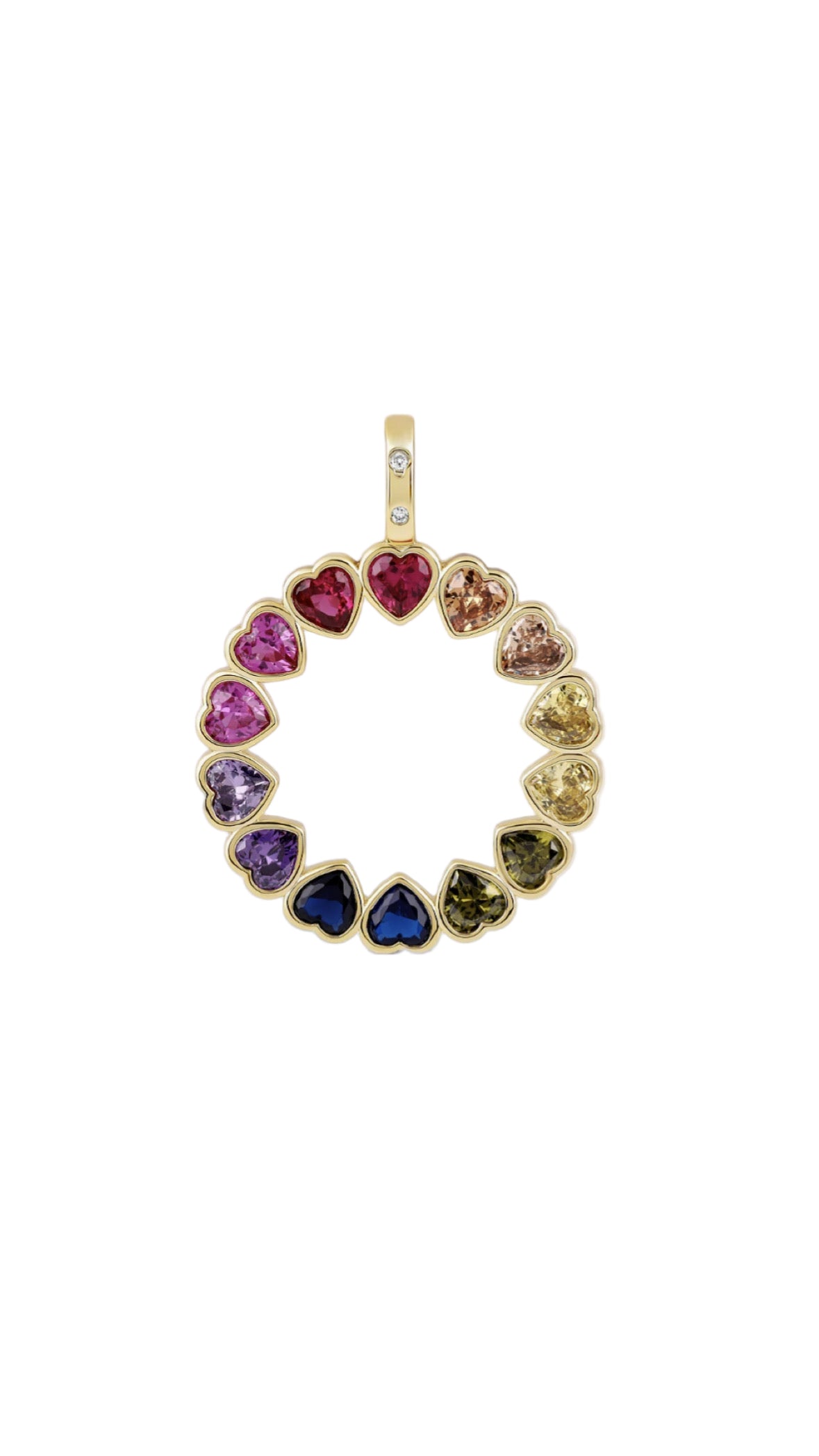 Rainbow Love Halo Charm