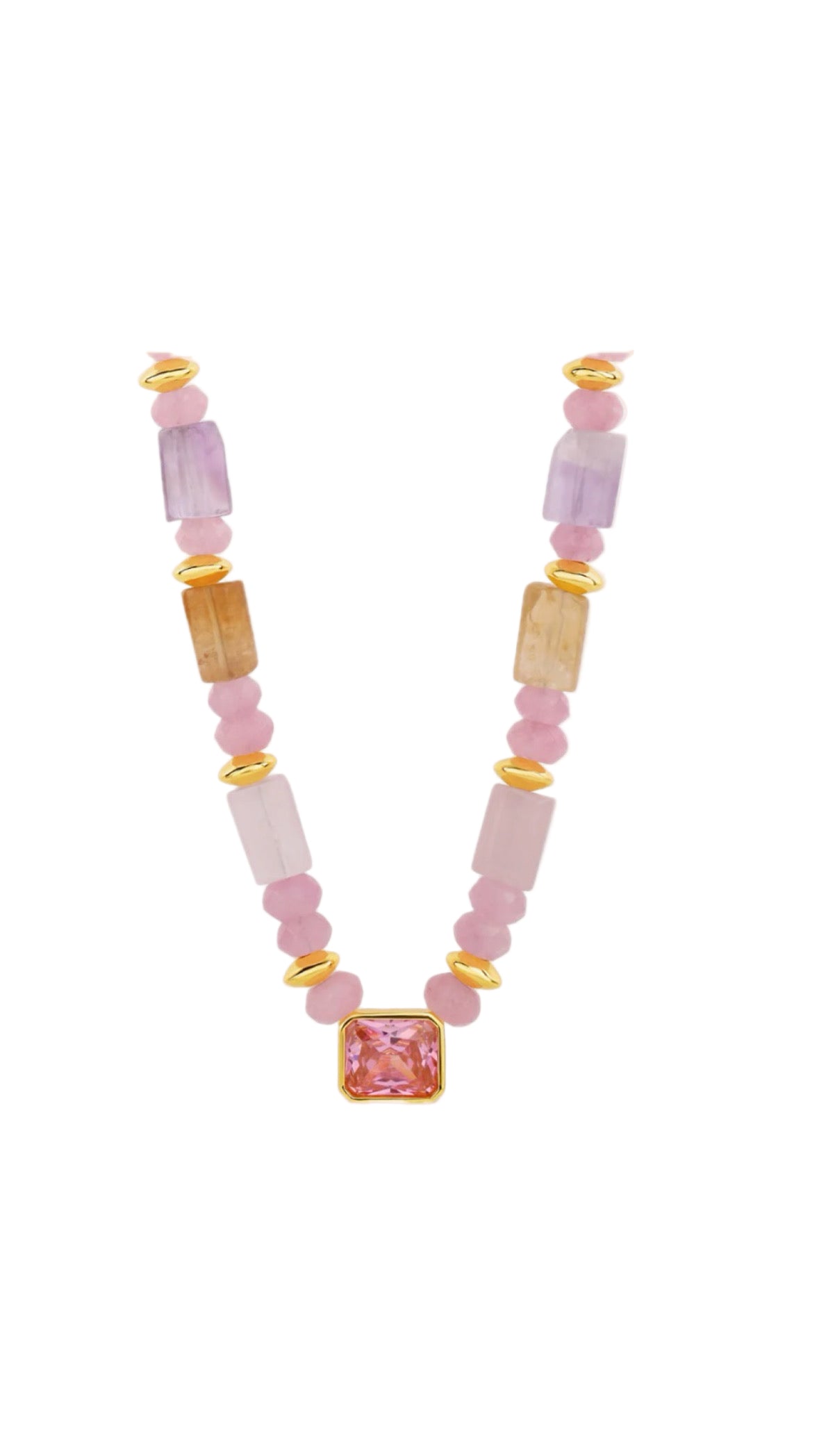 CANDY PINKY CRUSH STONE
NECKLACE