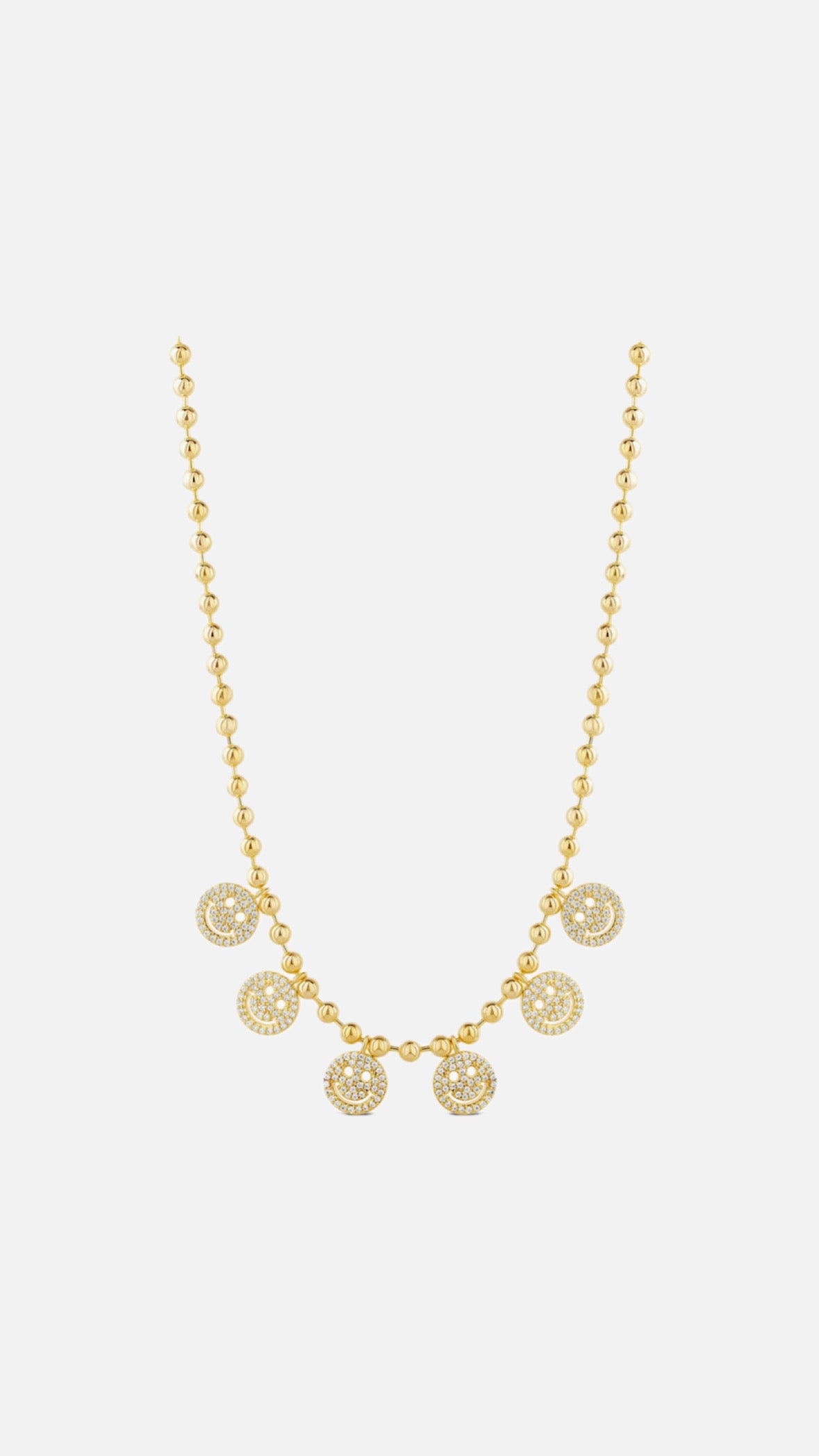 Happy face necklace