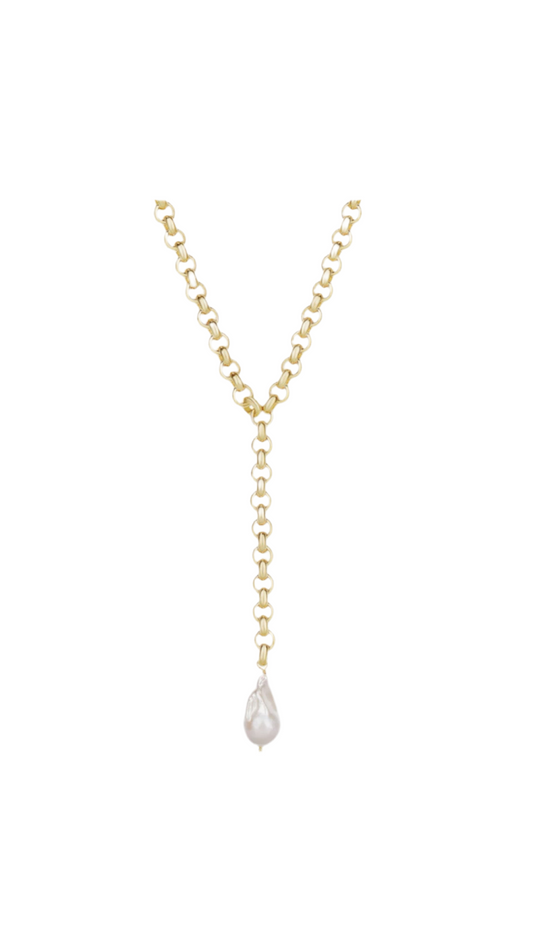 Pearl Drift Y Necklace