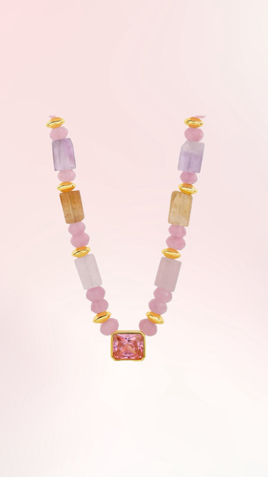 CANDY PINKY CRUSH STONE
NECKLACE