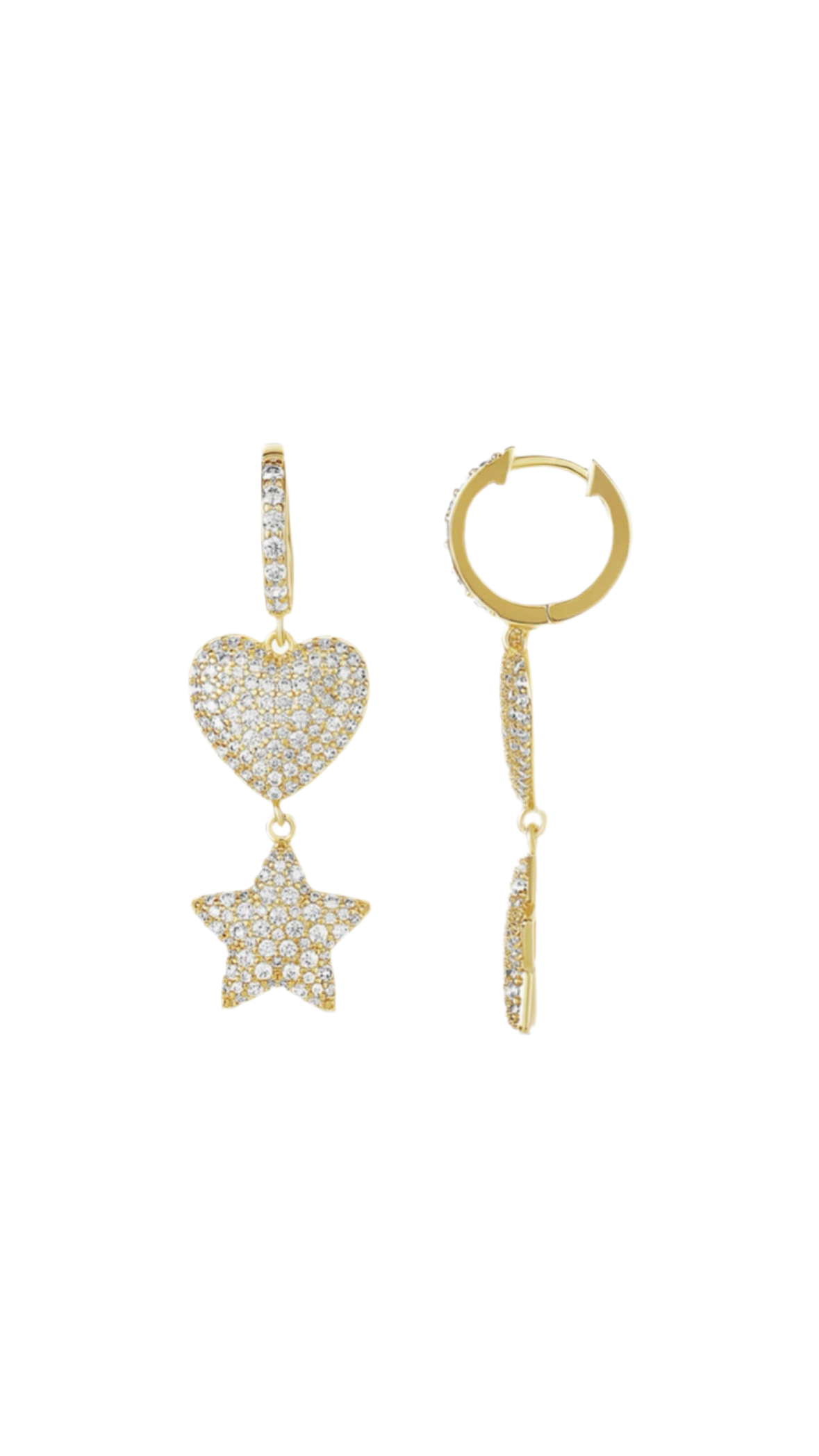 Starlit Heart Drop Huggies