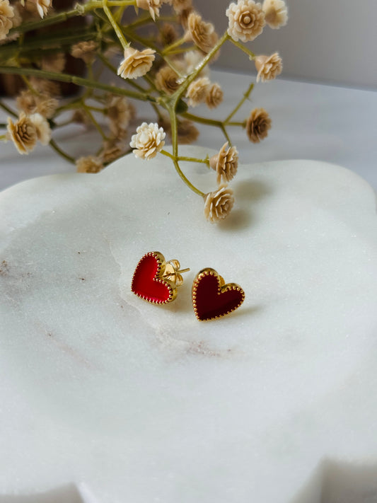 Red Heart Earrings