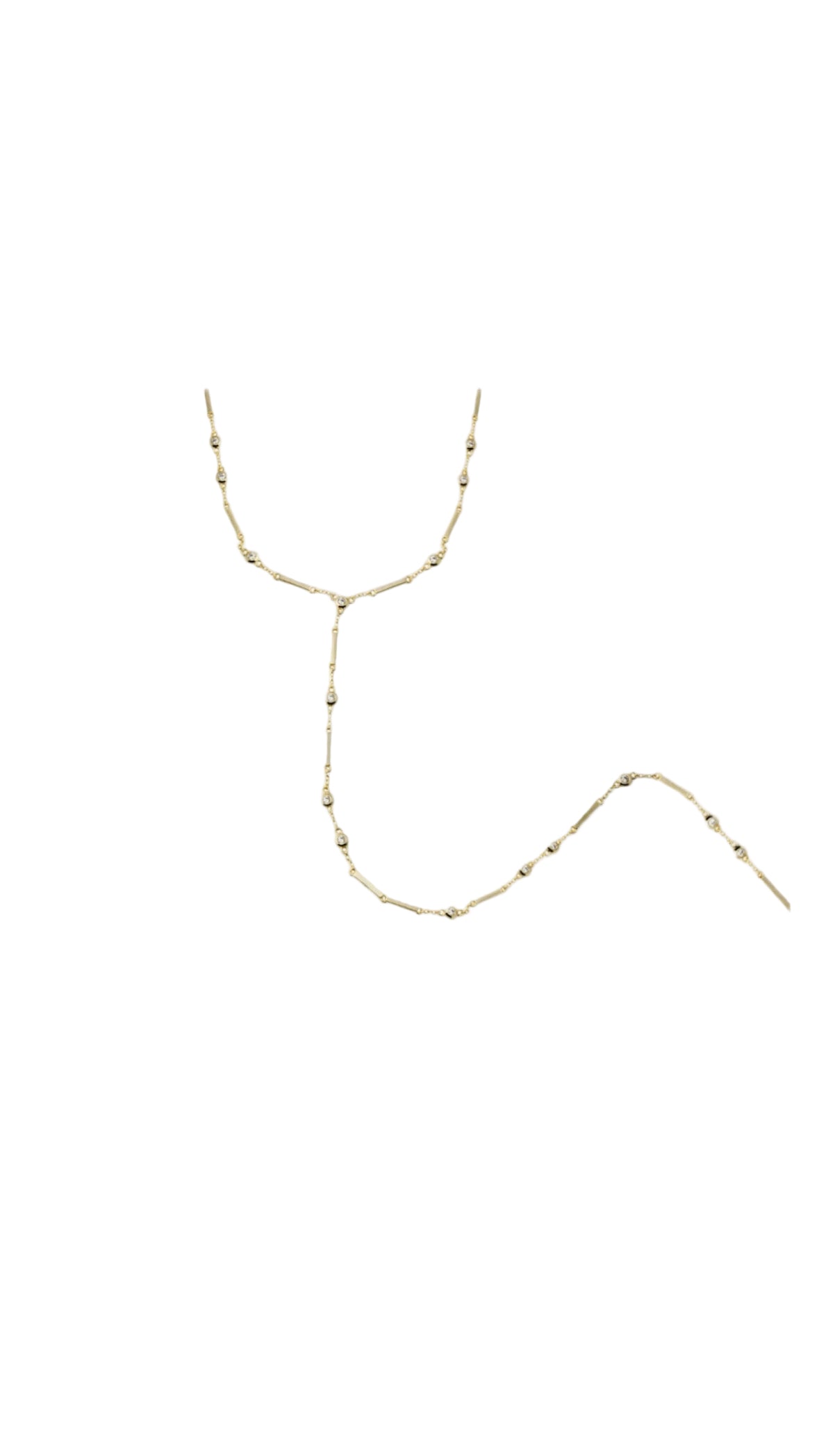 Diamond Bezel Bar Lariat