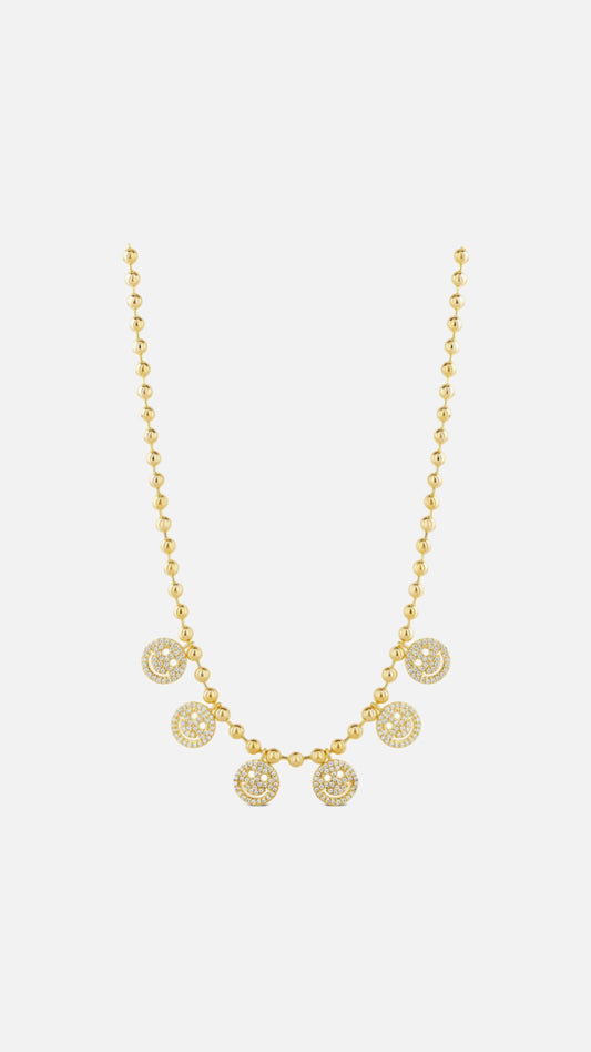Happy face necklace