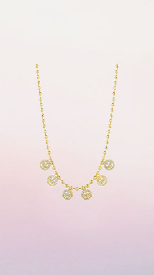 Happy face necklace